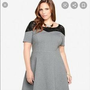 Torrid polka dot off the shoulder dress